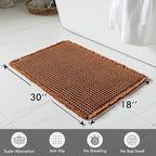 MIULEE Set of 2 Waffle Bathroom Rugs, Fall Boho Bath Rugs Non Slip Washable, Super Absorbent Bath Mats, Ultra Soft Rubber Backed Shower Mats for Bathroom Floor, Tub and Shower, Terracotta, 18x30 Inch