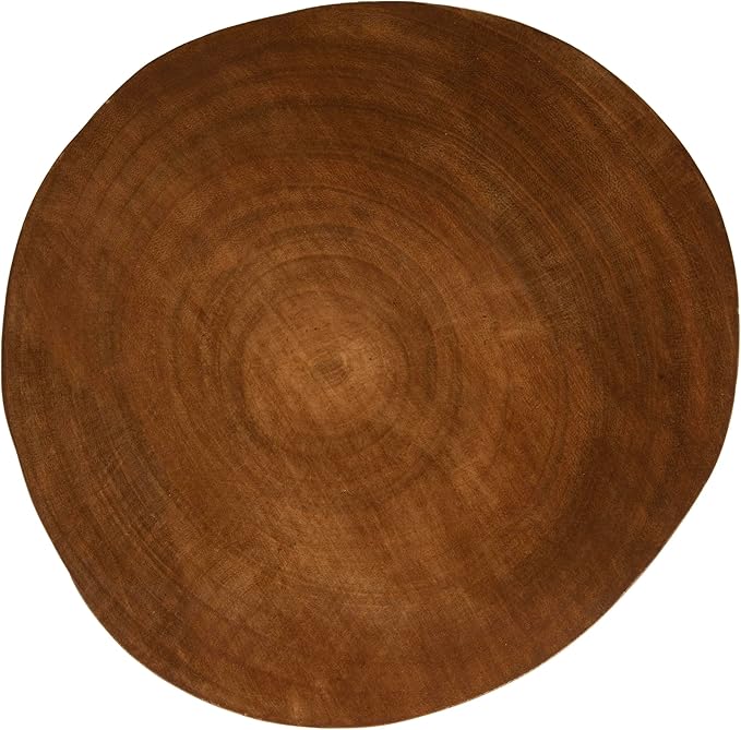 Creative Co-Op Decorative Paulownia Wood Pedestal, Dark Brown