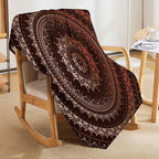 Mandala Throw Blanket Enclosing Magic Circle Egyptian Folkloric Culture Pattern Blanket for Sofa Bed Couch Chair Or Dorm 70"x80"