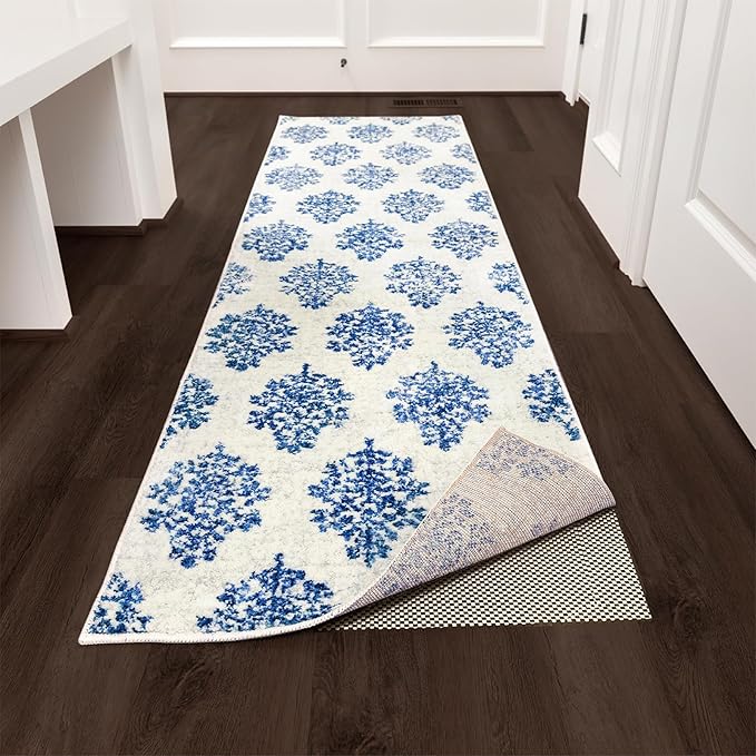 Veken Rug Pad Gripper for Hardwood Floors, Non Slip Rug Pads for Area Rugs, Thick Rug Grippers for Tile Floors, Under Carpet Anti Skid Mat, Keep Your Rugs Safe and in Place, 2.5x12 Ft