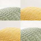 Fancy Homi Set of 4 Spring Lumbar Rectangle Decorative Throw Pillow Covers 12x20 Inch for Couch Bed Chair, Sage Green Yellow Room Decor, Soft Fuzzy Thick Corduroy Cute Textured Cushion Case 30x50cm