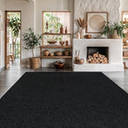 Easy Jute Rugs 4x6 Dark Gray Color Living Room Indoor Outdoor Area Rug for Farmhouse Patio and Kitchen Rug High Traffic Washable Easy to Clean Solid Boho Woven Design Outside Carpet (4 x 6)