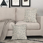 Grey Floral Pillow Covers 16x16 Set of 2 Vintage Rustic Old Style Cute Small Flower Gray Cream Print Decorative Outdoor Pillowcases Farmhouse Throw Cushion Case Decor for Couch Sofa Bed