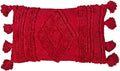 Boho Neutral Textured Throw Pillow Cover Tufted Decorative Pillowcase Nursery Cushion Cover cojin decorativo (Holiday Red)
