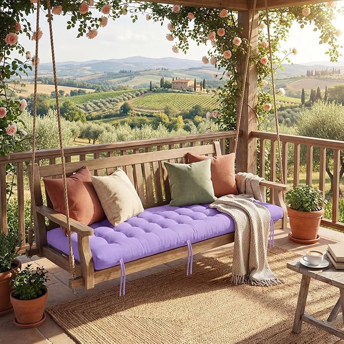 Long Floor Cushion Large Floor Cushion with Brushed Cotton 74.8 x 27.5 x 3.15 in Jumbo Lounger Pillow for Outdoor Indoor Bay Window Meditation Yoga Reading Sleeping(1 Pc,Purple)