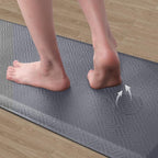 Mattitude Kitchen Mat Cushioned Anti-Fatigue Floor Mat Water Resistant Non-Slip Mats and Rugs Standing and Comfort Desk Mats for House Sink Office Laundry (Light Grey, 17.3"x39")