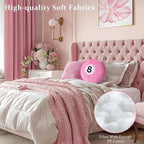 Dripykiaa Pink 8 Ball Throw Pillow, 14" Pink 8 Ball Round Plush Decorative Throw Pillow, Soft Aesthetic Cushion for Bedroom & Living Room, Trendy Pink Room Decor for Women & Teens