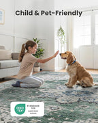AMADA HOMEFURNISHING 2x6 Washable Runner Rug, Low-Profile Kitchen Rugs with Non-Slip Backing & Durable Edge Binding, Vintage Entryway Runner Rug for Bedroom & Hallway