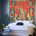 FEASRT Animal Tapestry European Royal Princess Tapestrys Medieval Bohemian Mandala Tapestry, 60x51 Inches Soft Flannelette, for Bedroom Living Room Dorm