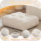 Floor Pillow Cushion for Adults, Meditation Cushion Pillow, Large Square Floor Sitting, for Tatami Living Room or Yoga, 22x22 Inch