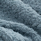 Throw Blanket for Couch, Dusty Blue Luxury Knitted Throws 50"x60", Textured Blankets with Handmade Fringe Tassels for Bed Sofa Decorative, Chunky Soft Farmhouse Boho Home Decor