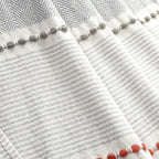 Lush Decor Herringbone Stripe Woven Tassel Yarn Dyed Cotton Throw Blanket 50" W x 60" L Yellow & Gray - Striped Throw Blankets - Yellow Couch Blanket