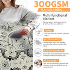 Throw Blanket for Couch, 300GSM Warm Soft Cozy Flannel Blanket, Cute Blanket for All Seasons Bedroom Home Decor Gifts, Grey Halloween Bats 50x60 Inches