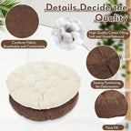 Jerify Floor Pillow Cushions Large Round Square Large Meditation Floor Pillow for Classroom Adult Meditation Picnic Party Seating Learning Daycare School(Round,Brown,4 Pcs)