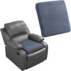 HOMBYS Tufted Furry Recliner Seat Cushion for Elderly Foam Curved Edge Large Square Seat Cushion for Recliner Chair, Floor Pillow, Office Chair, Car, No Pressure on Thighs(Grey)