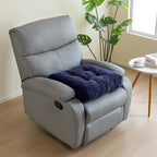 HIGOGOGO Tufted Corduroy Recliner Seat Cushion for Elderly, High Density Foam Large Square Seat Cushion for Recliner Chair, Floor Pillow, Office Chair, Car, No Pressure on Thighs, 20x20x4, Navy
