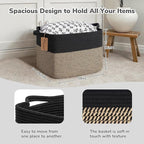 Goodpick Woven Storage Baskets for Organizing, 18" x 14" x 12" Wicker Laundry Basket for Shoes,Towel, Blanket Basket for Living Room, Toy Baskets Storage Kids with Handles