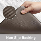 KIMODE Anti Fatigue Kitchen Mats for Floor, Abstract Farmhouse Kitchen Rugs, Cushioned Kitchen Floor Mats, Comfort Standing Mat for Sink, Laundry, Office, Desk Multi-Grey 17"x47"+17"x29"