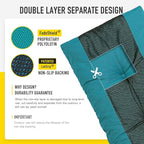 SUNROX LokGrip Non Slip Tufted Memory Foam Bench Cushion, FadeShield Water Resistant Durable Thicken Outdoor/Indoor Bench Seat Pads 54x16x4 inch, Turquoise