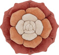 Throw Pillow in Monochromatic Colors - Flower Shaped Pillow – Soft Plush Floral Throw Pillow for Bed, Couch, Sofa & Kids Room | Cute Fluffy Bloom Cushion for Aesthetic Room Decor (Terracota)