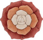 Throw Pillow in Monochromatic Colors - Flower Shaped Pillow – Soft Plush Floral Throw Pillow for Bed, Couch, Sofa & Kids Room | Cute Fluffy Bloom Cushion for Aesthetic Room Decor (Terracota)