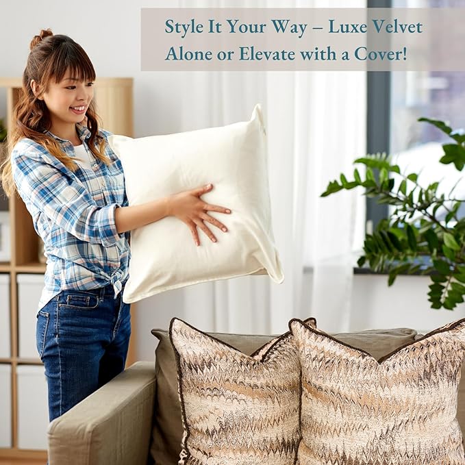 LANE LINEN Polyester Fiber Filled Decorative Cum Throw Pillow Inserts Pack of 2-18 x 18 Inches, Soft & Comfortable Fulffy Filling, Holds Shape Well Over time and use - Dark Grey Cushion Inserts