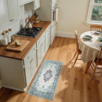 Area Rugs 2'x4' Kitchen Rugs Entry Rug Small Rugs for Entryway Kitchen Bathroom Door Mat Indoor Entrance,Washable Non Slip, Green Navy Blue White Red Teal Colorful