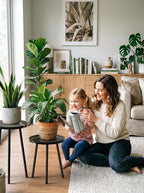 Plant Stand Indoor Tall: Corner Wood Plant Stand 2 Pack Mid Century Modern Decor - Small Round Plant Table for Indoor Plants - Outdoor Plant Holder for Patio Living Room Bathroom Office (Black Marble)