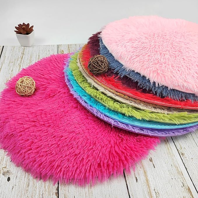 20 Pack Kids Crazy Carpet Circle Seats 16 Inch Round Floor Mat Kids Colorful Floor Cushions Soft Educational Classroom Rug for School Home Group Activity Learning Marker Playing Areas