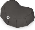 Meditation Cushion (Anthracite) Crescent, Buckwheat Husk Filled, Floor Pillow or Cushions, Yoga Seat, Zafu, Made in The USA