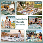 2 in 1 Extra Large Boho Beach Blanket Towel Giant Woven Outdoor Picnic Mat Camping Gear Cruise Essential 2025 Summer Vacation Must Have Airplane Travel Accessories Costa Rica Bahamas Hawaii Trip Stuff