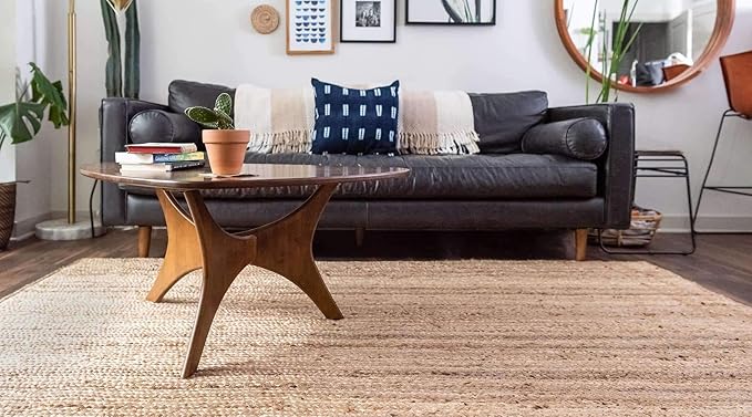 Unique Loom Braided Jute Collection Area Rug - Dhaka (10' x 13' 1" Rectangle, Natural)