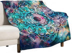 Colorful Mandala Throw Blanket Bohemian Boho Galaxy Blanket for Sofa Bed Couch Chair Or Dorm 30"x40"