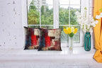 Emvency Set of 2 Throw Pillow Covers Modern Abstract Painting Red Brown and Gray Decorative Pillow Cases Home Decor Standard Square 18x18 Inches Pillowcases