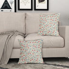 Green Pink Blue Floral Pillow Covers 18x18 Set of 2 Vintage Rustic Old Style Cute Small Flower Print Decorative Outdoor Pillowcases Farmhouse Throw Cushion Case Decor for Couch Sofa Bed