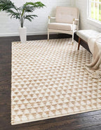 Unique Loom Chindi Jute Collection Area Rug (2' x 3' 1" Rectangle, White/ Natural)