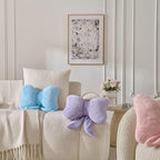 Bow Pillow Throw Pillows Butterfly Shaped Decorative Cute Pillows for Bed Sofa Cute Home Decor,Blue 10 * 8inch