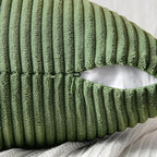 MIULEE Moss Green Decorative Throw Pillow Covers 16x16 Inch for Couch Bed Sofa Spring Decor Pack of 2 Boho Farmhouse Throw Pillows Soft Cross Corduroy Patchwork Textured Cushion Cases