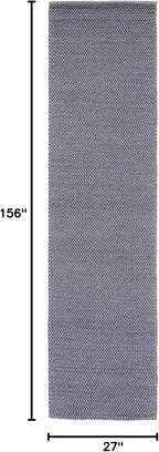 SAFAVIEH Natura Collection Runner Rug - 2'3" x 13', Dark Grey, Handmade Wool Blend, Textured Design, Ideal for Hallway, Bedroom, Foyer (NAT425H)