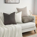 Topfinel Neutral Grey Pillow Covers Set of 4,Boho Sofa Throw Pillows Covers for Couch-Multi Combo 20" x 20" Set of 4-Corduroy Textured Fun Holiday Home Decor Euro Shams