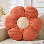 Flower Pillow, Cute Daisy Pillow Orange Flower Shaped Throw Pillow Cushion Seating 15.75" Floor Pillows Home Decorative