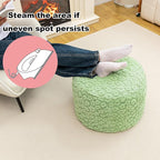 Ottoman Foot Rest Stuffed Round Boho Floor Poof Seating Armchair Ottoman Foot Stool Floor Cushion Bean Bag Pouf 18x18x14 Inch Desert Sage Green