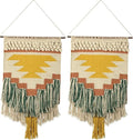 Primitives by Kathy Gypsy Hand Woven Wall Hanging, 14" x 25", Yellow/Green, 8541857714 (Pack of 2)