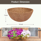 GreatBuddy 4 Pcs Coconut Hanging Basket Liners 14 Inch, Sturdy Round Coco Liners for Planters, Perfect Replacement for The Old, 100% Natural, Easy to Straighten Out