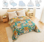 MSGKV Throw Blanket for Couch Bed Cotton Leopard Animals Twin Size Blanket 60"x80" Muslin Spring Breathable All Seasons Lightweight Farmhouse Blankets