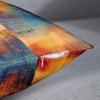 Emvency Set of 4 Throw Pillow Covers Vintage Abstract Blue and Orange Messy Rust Painting Decorative Pillow Cases Home Decor Standard Square 20x20 Inches Pillowcases