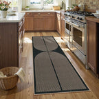 Lahome Enfys Modern Rainbow Hallway Runner Rug, 2x6 Washable Easy Jute Rugs for Entryway Kitchen Farmhouse Indoor Outdoor Carpet, Non Slip Runner for Porch Bedroom Laundry Front Door