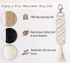 Induslyfe Macrame Wall Hanging 3 pcs Tapestry Woven Boho Home Chic Wall decor Bohemian Geometric Art Decor Bedroom Nursery Apartment Dorm Decoration Minimalistic Neutral Beige Black gift Birthday Xmas