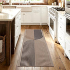 GarveeHome Easy Jute 2x8 Runner Rugs Modern Rainbow Rug for Hallway Kitchen Non Slip Indoor Outdoor Runner Door Mat for Laundry Porch