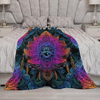 Mandala Boho Throw Blanket Colorful Floral Bohemian Blanket for Sofa Bed Couch Chair Or Dorm 30"x40"